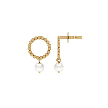 Celestial Pearl Drop Earring