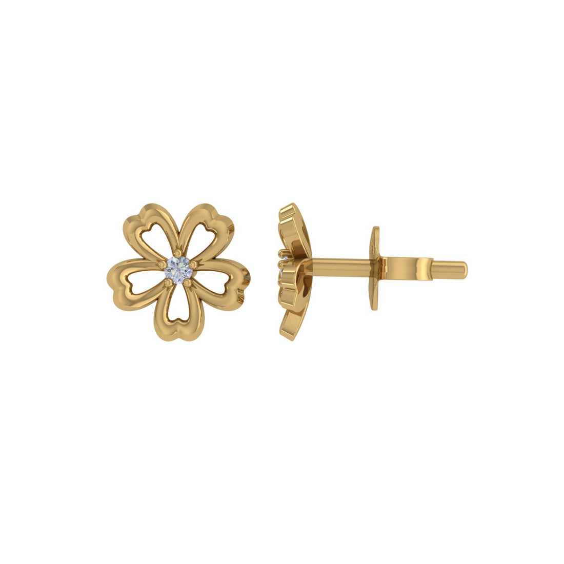 Gold Blooming Diamond Earring