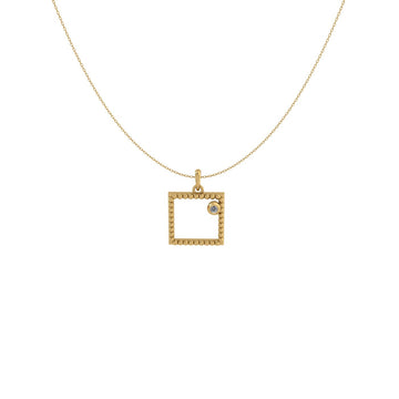 Grace Square Silver Pendant