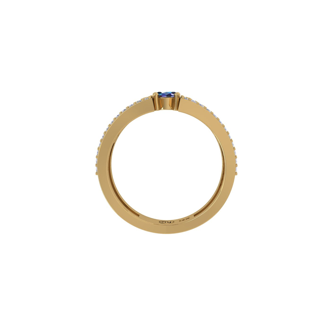 14 KT Gold Timeless Sapphire Gem Duo Ring