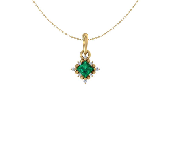 Cornerstone Quad Emerald Pendant without chain