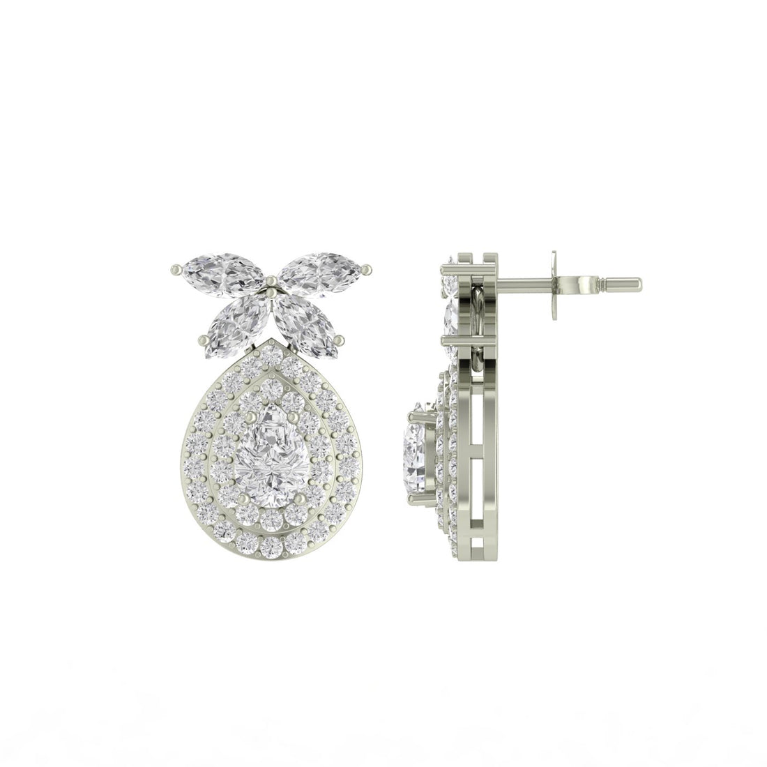 Ethereal Glow Silver Zircon Earring