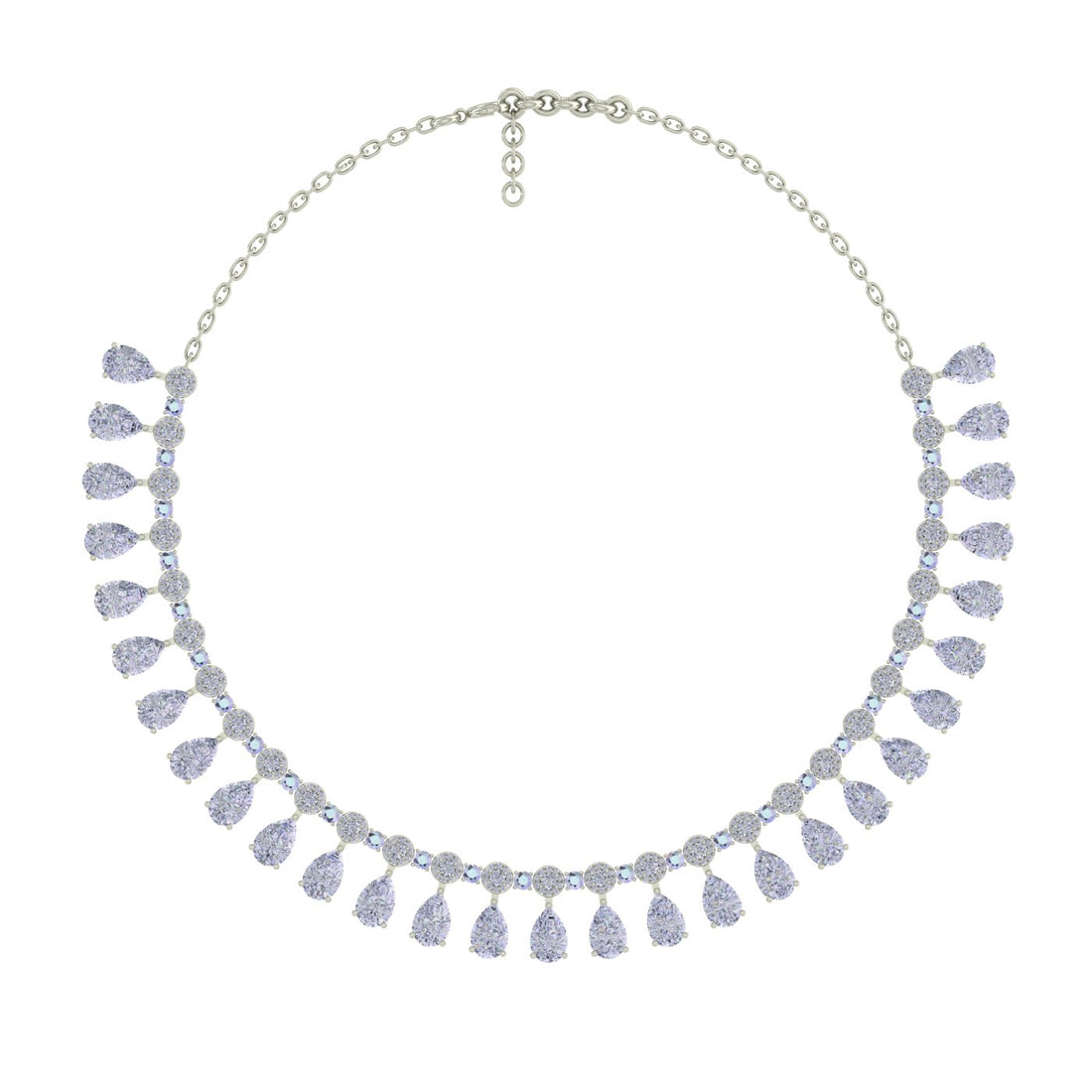 Elysian Drop Zircon Silver Necklace