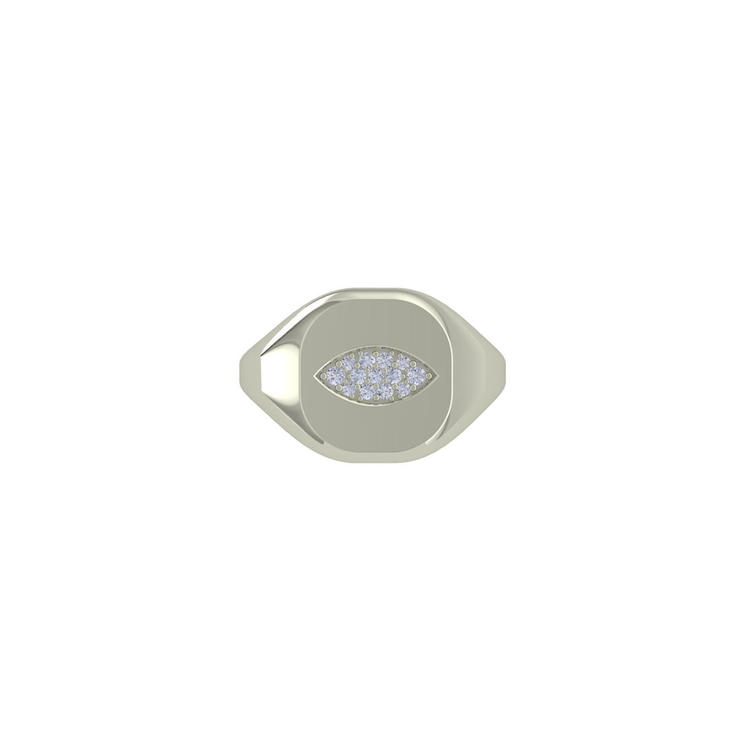 Signet Eye Diamond Men's Ring