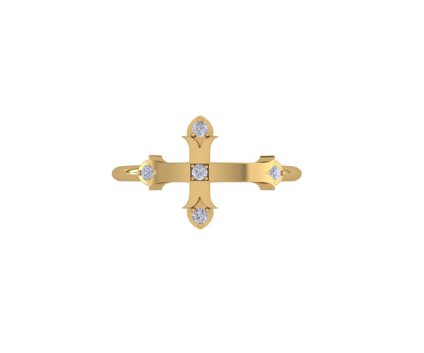 Sacred Sparkle Cross Ring
