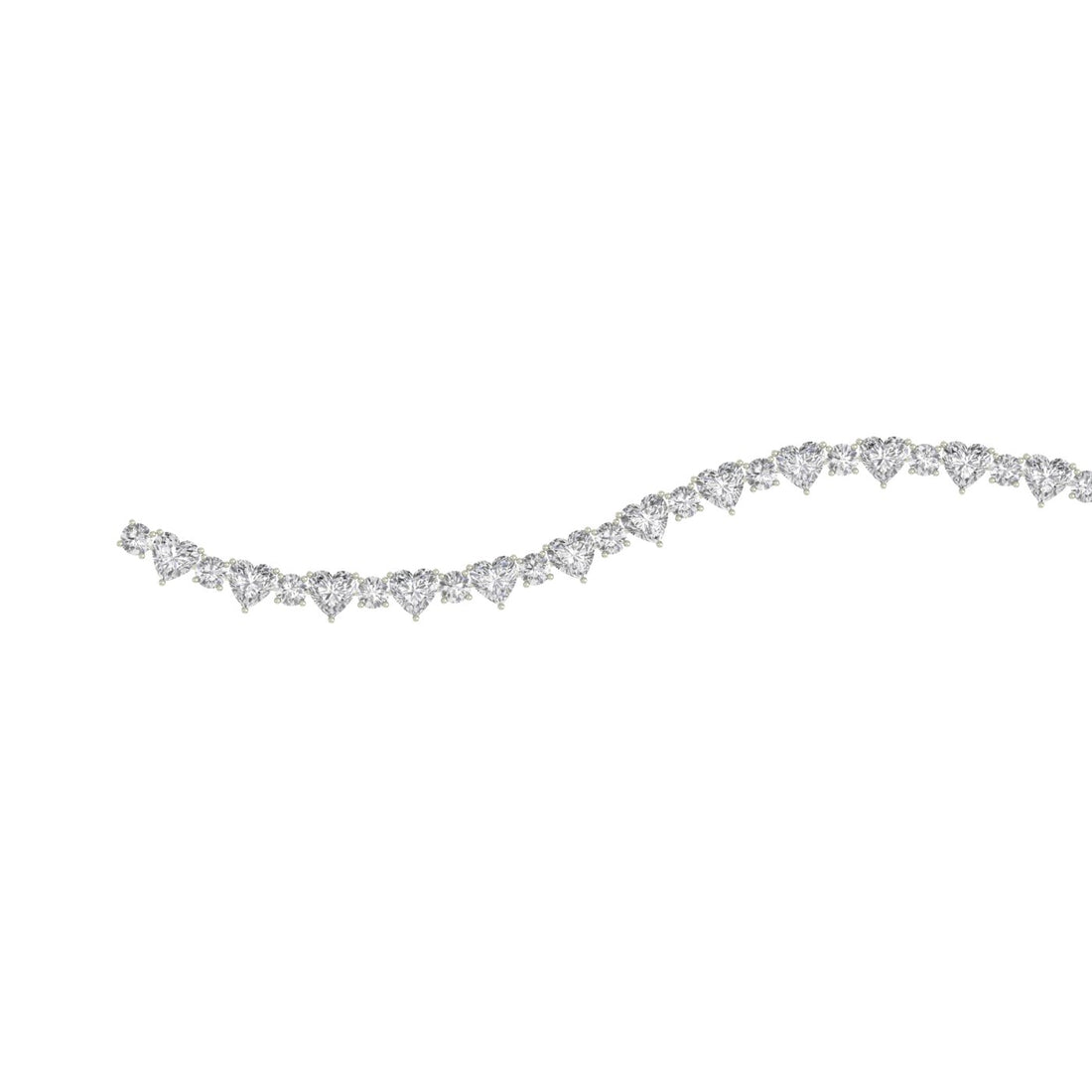 HeartLink Harmony Silver Zircon Bracelet