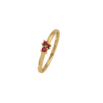 Tri-Ruby Ring