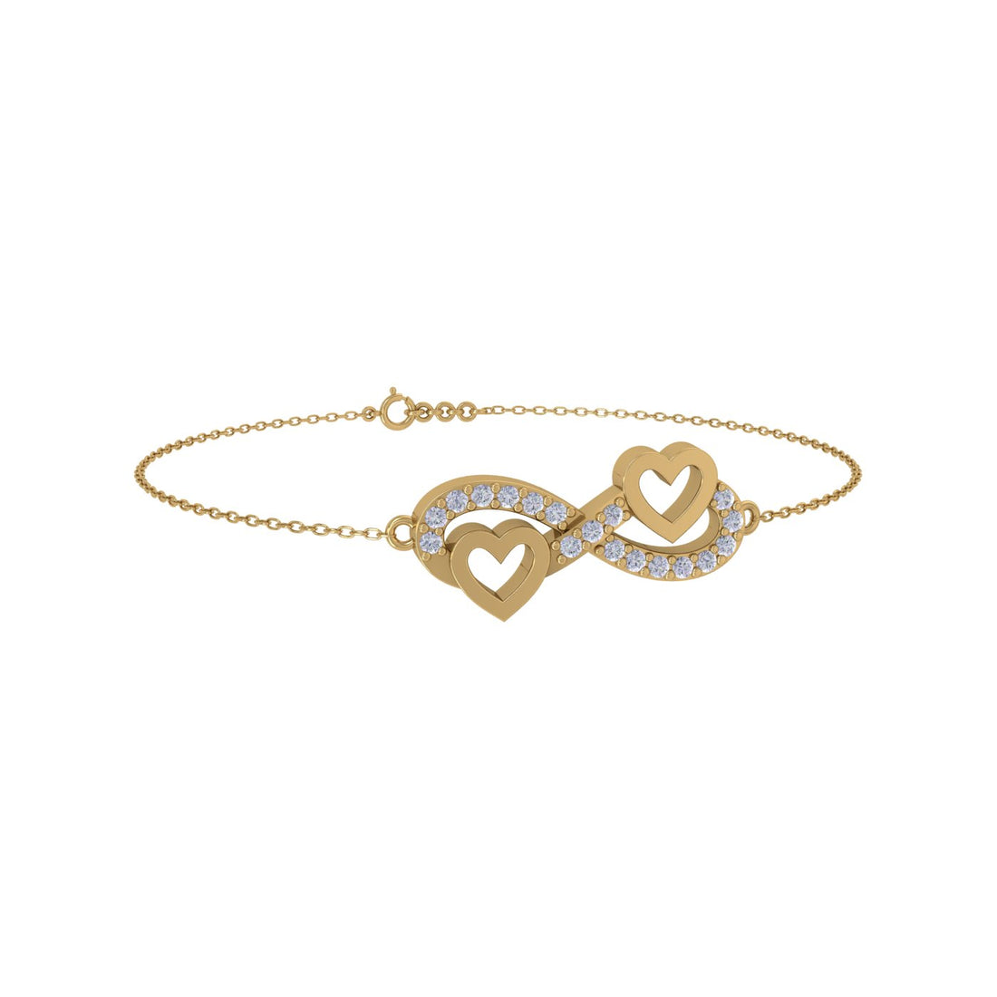 Infinite Love Duette Diamond  Silver Bracelet