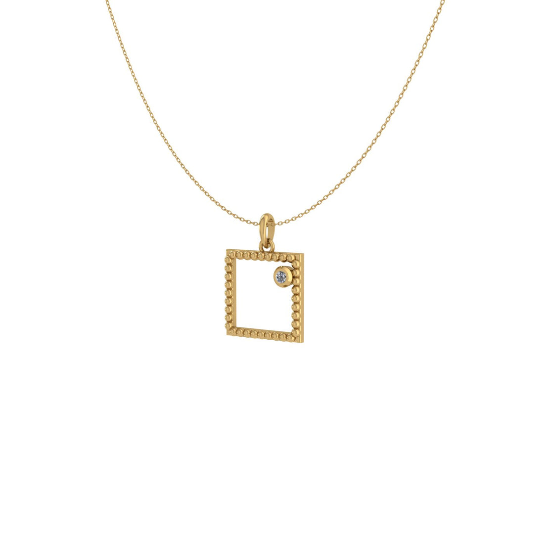 Grace Square Silver Pendant