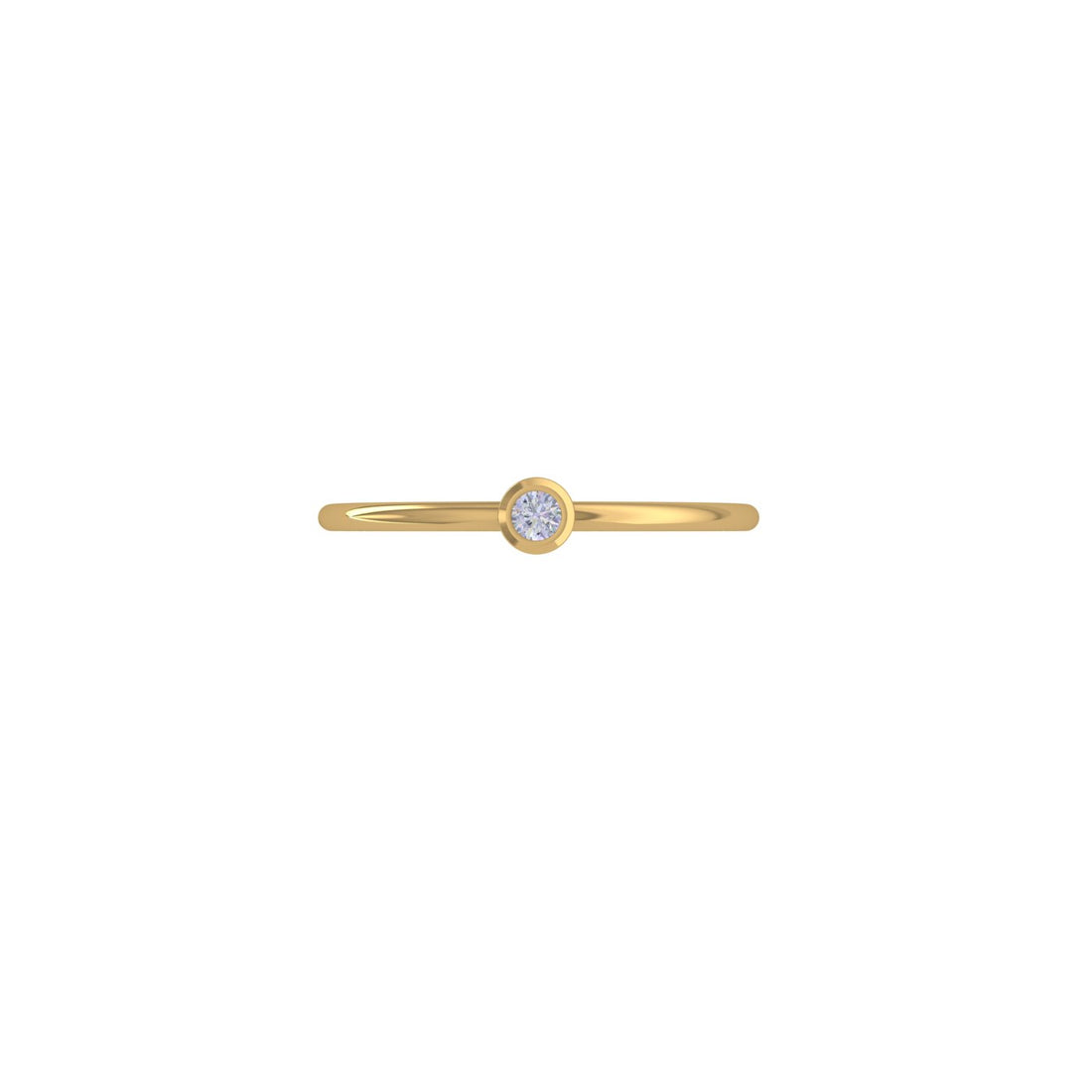 Diamond Solitaire Gold Ring