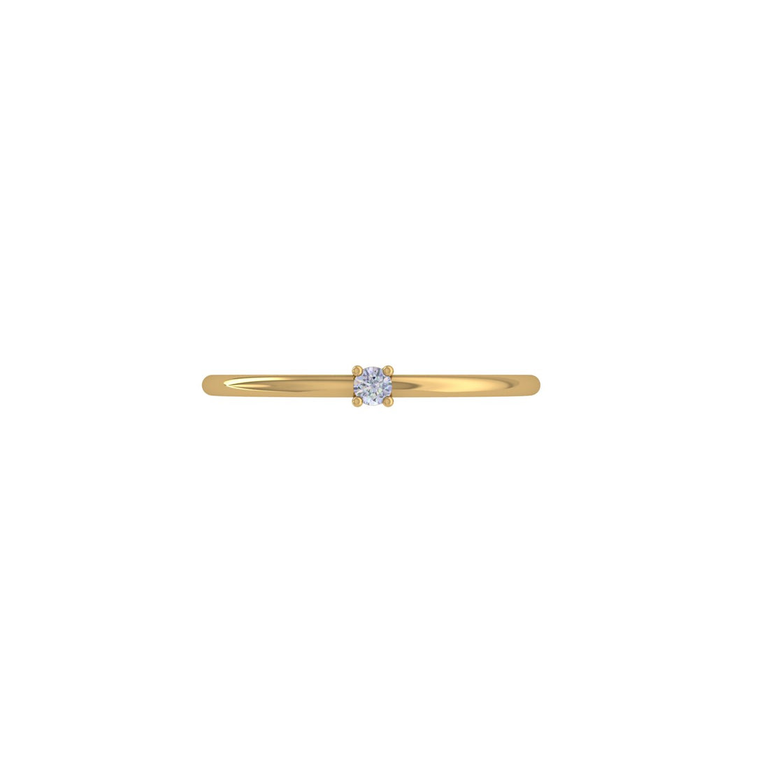 Mini Starfire Solitaire Gold Ring