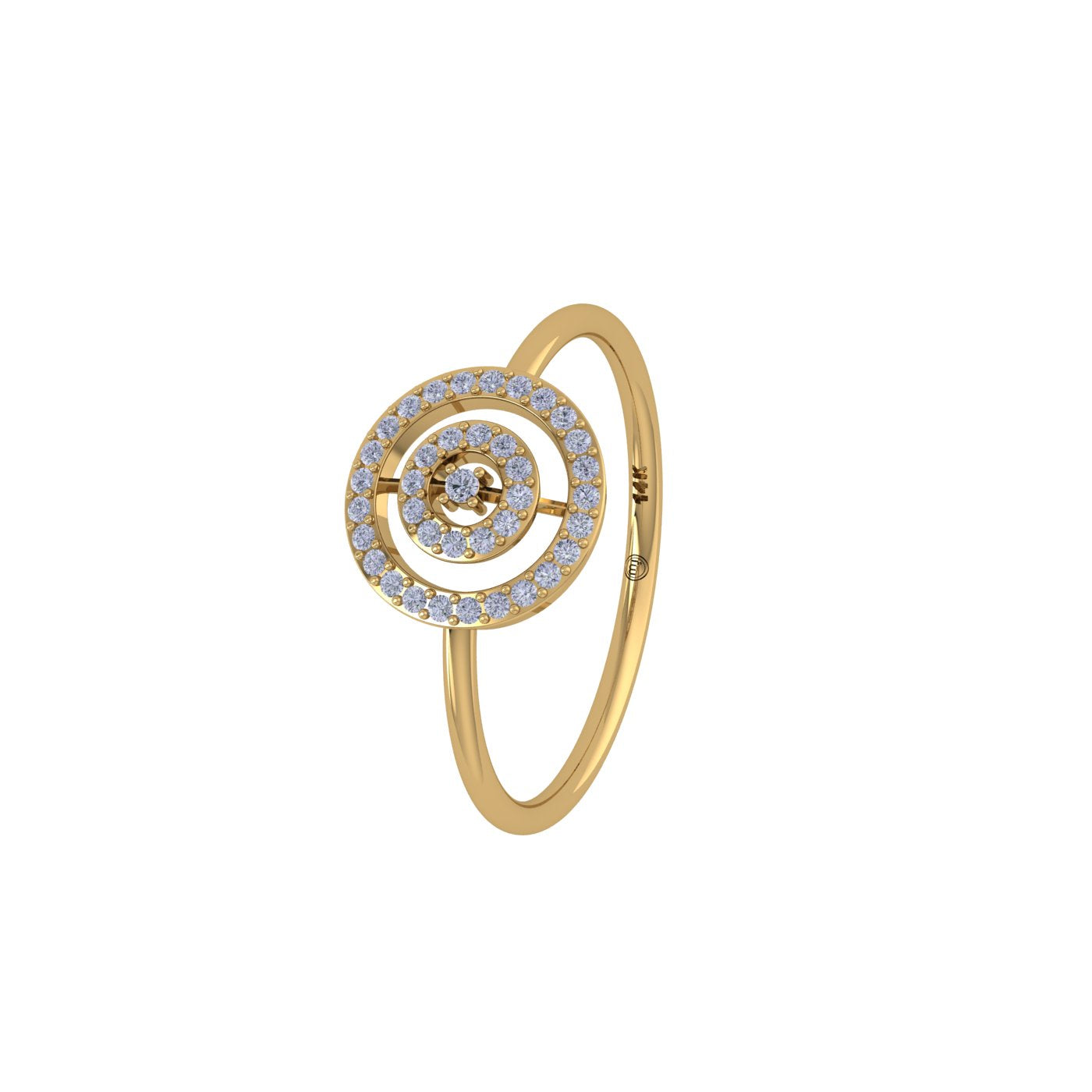 Radiant Halo 14kt Diamond Ring