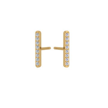 Diamond Bar Gold Earring