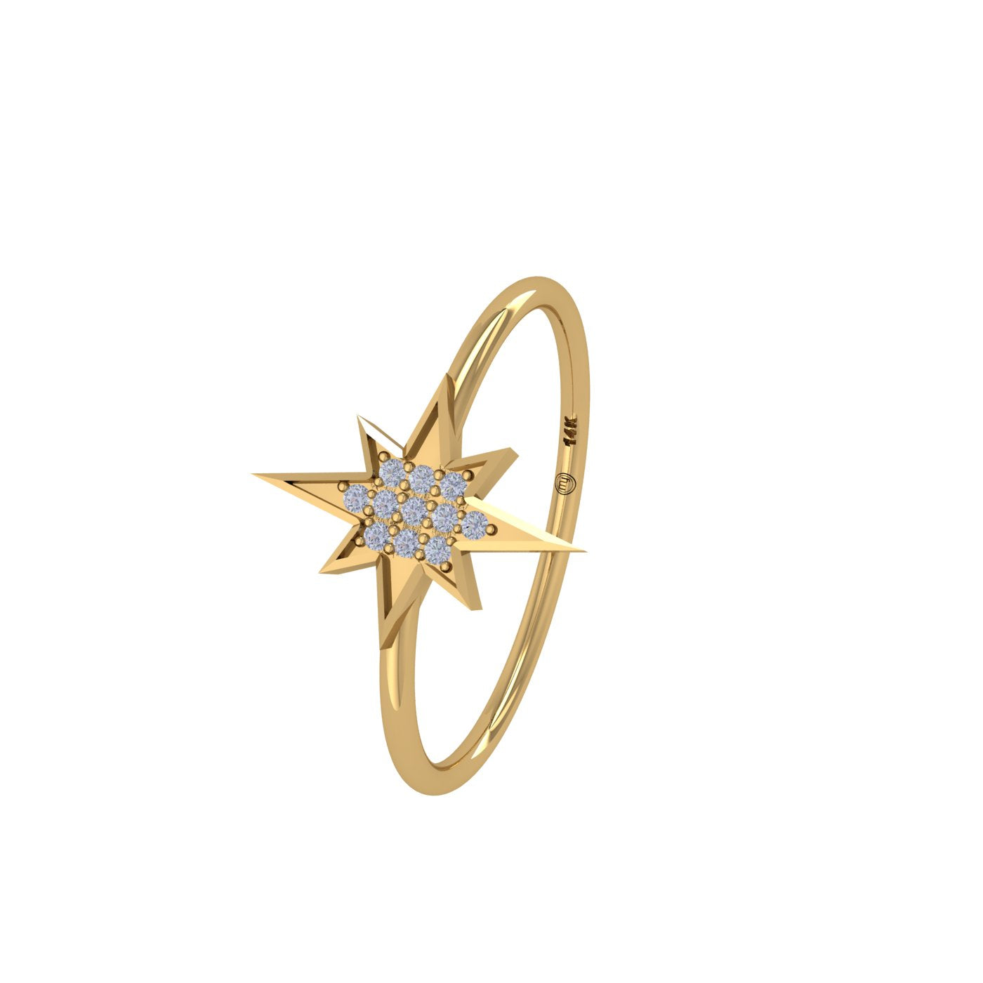 Celestial Sparkle 14kt Gold Ring