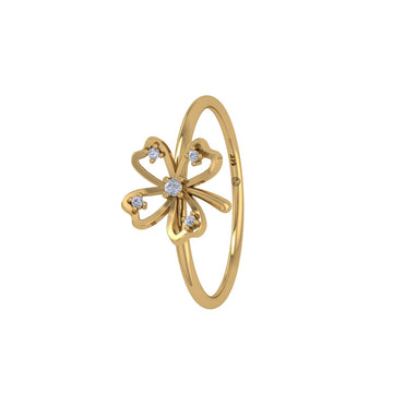 Radiance Bloom 14kt Diamond Gold Ring