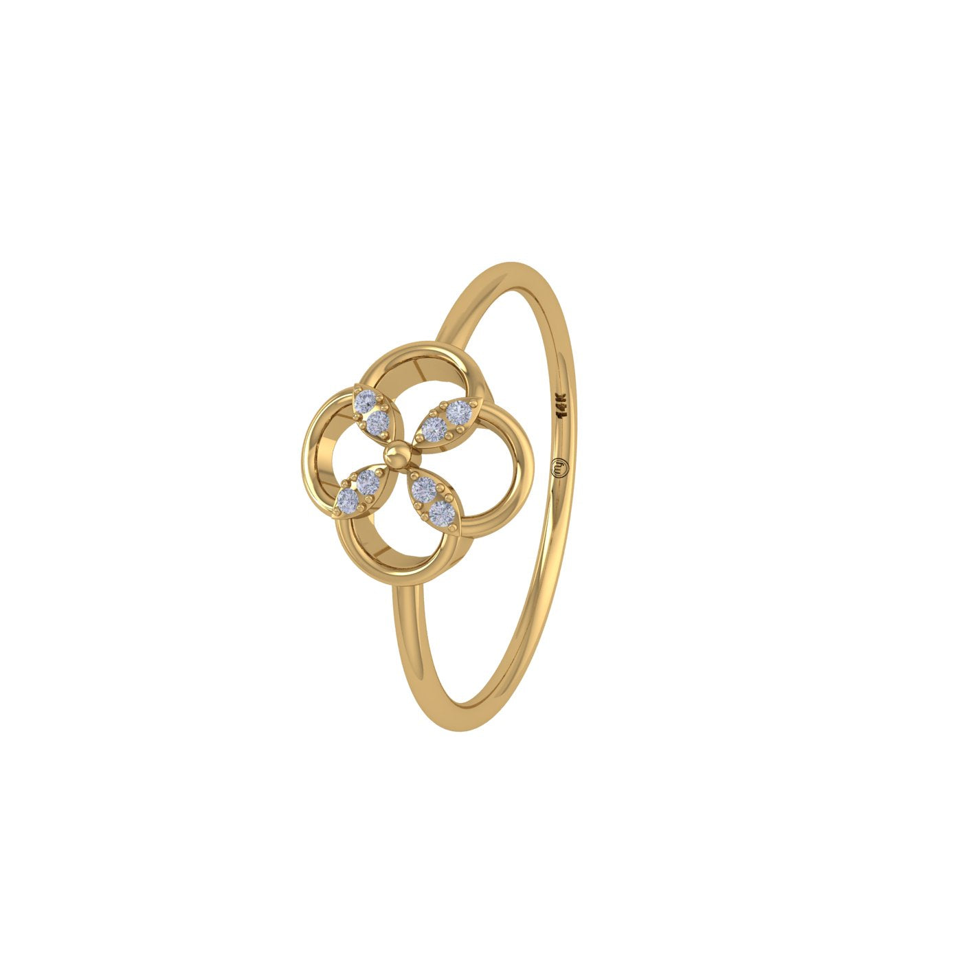 Radiant Charm 14kt Gold Ring