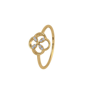 Radiant Charm 14kt Gold Ring