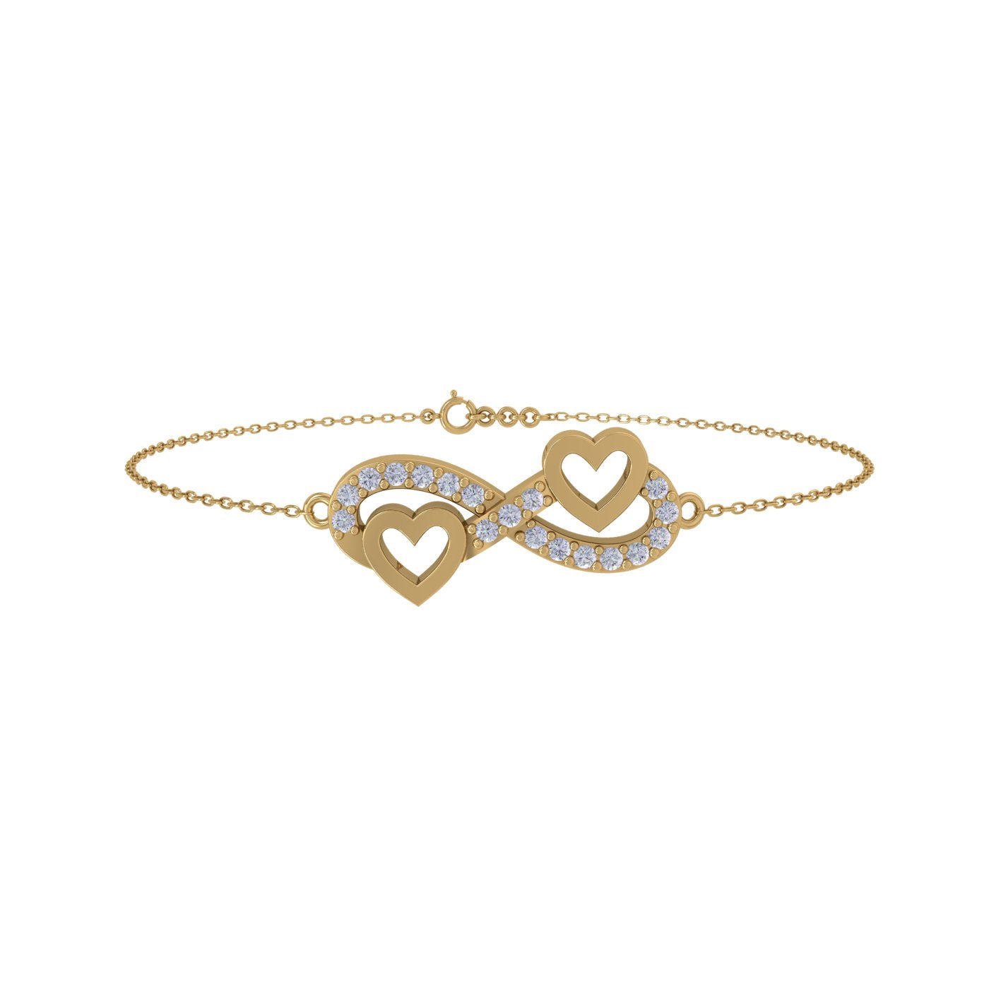 Infinite Love Duette Diamond  Silver Bracelet