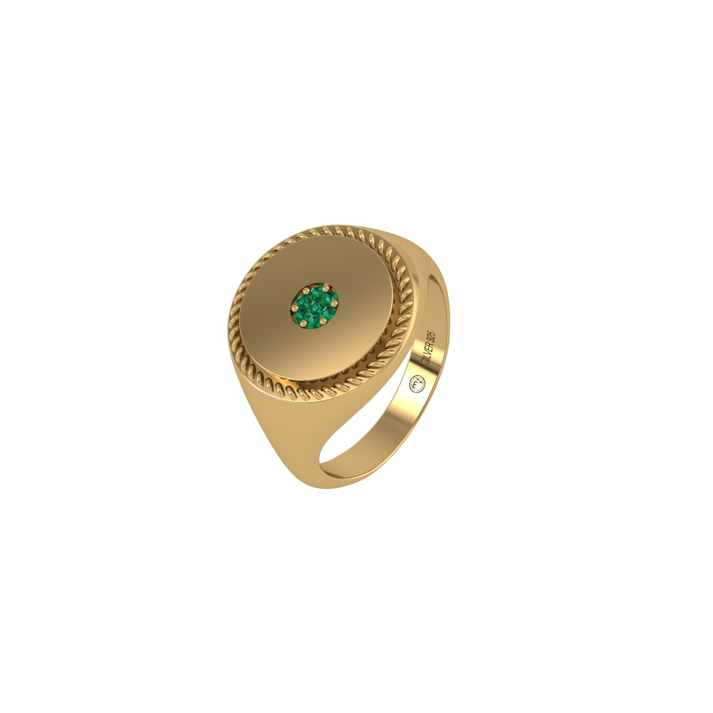 Nexus Lone' Emerald Men's Ring