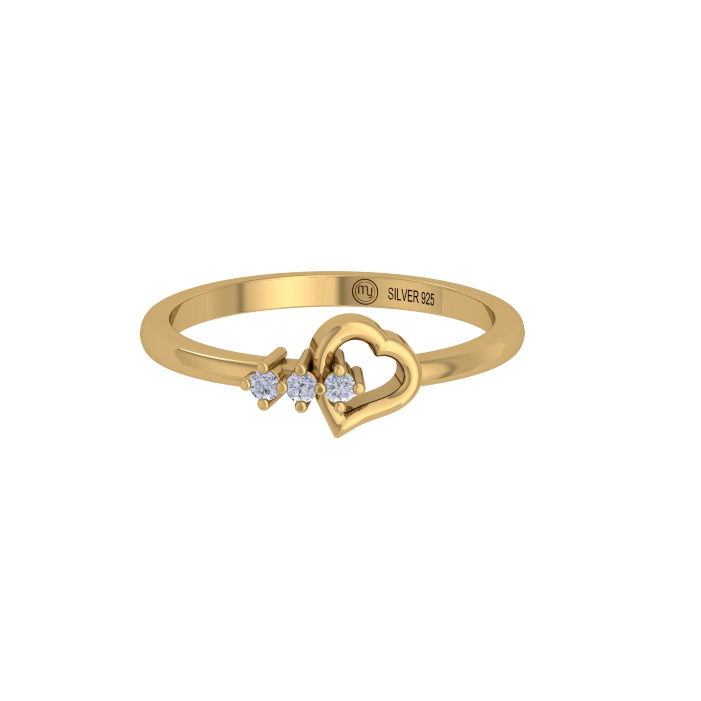 Troika Mini Heart Silver Ring