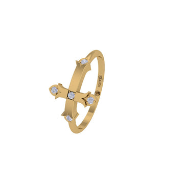 Sacred Sparkle Cross Ring