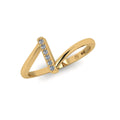 14 KT Gold Harmony Band Minimal Diamond Ring