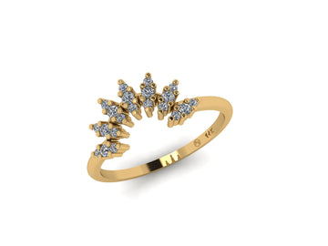 Diamond Crown 14 KT Gold Ring