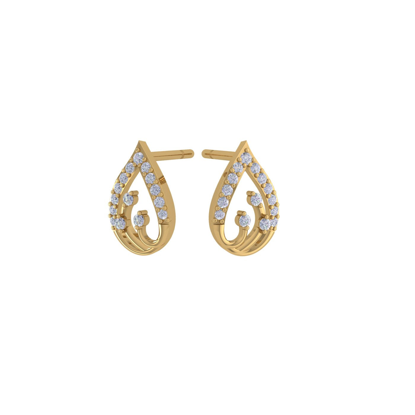 Pear Radiance 14 KT Gold Earrings