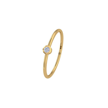 Diamond Solitaire Gold Ring