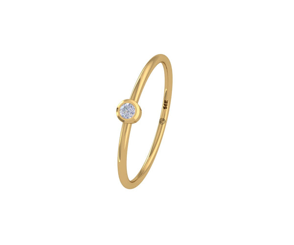 Diamond Solitaire Gold Ring