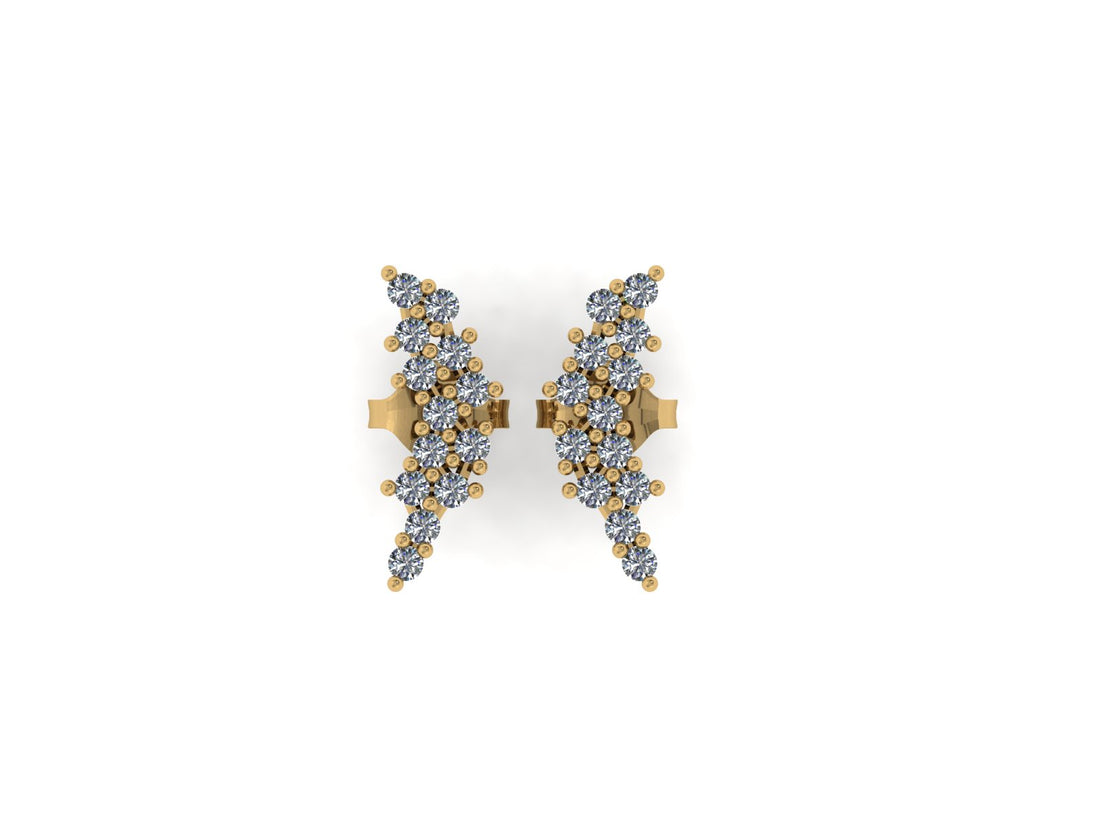 Luna Diamond Studs 14 KT Gold Earrings