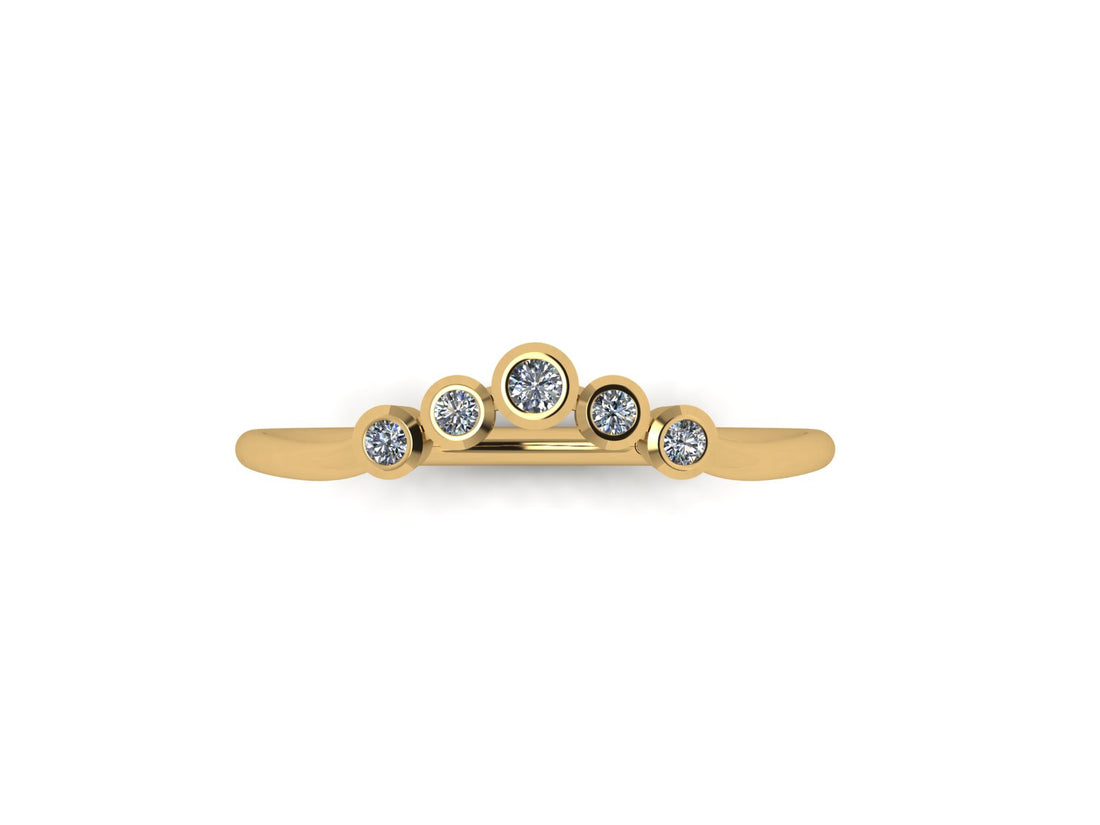 Tri- Glow Prism Diamond 14 KT Gold Ring