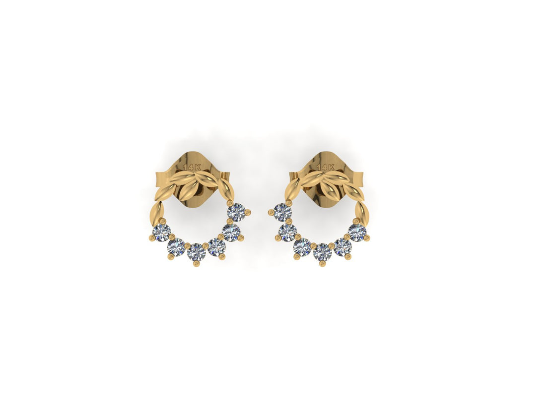 Eternal Diamond 14 KT Gold Earrings