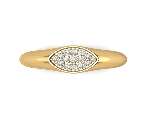 Mirage Marquise Diamond Silver Ring