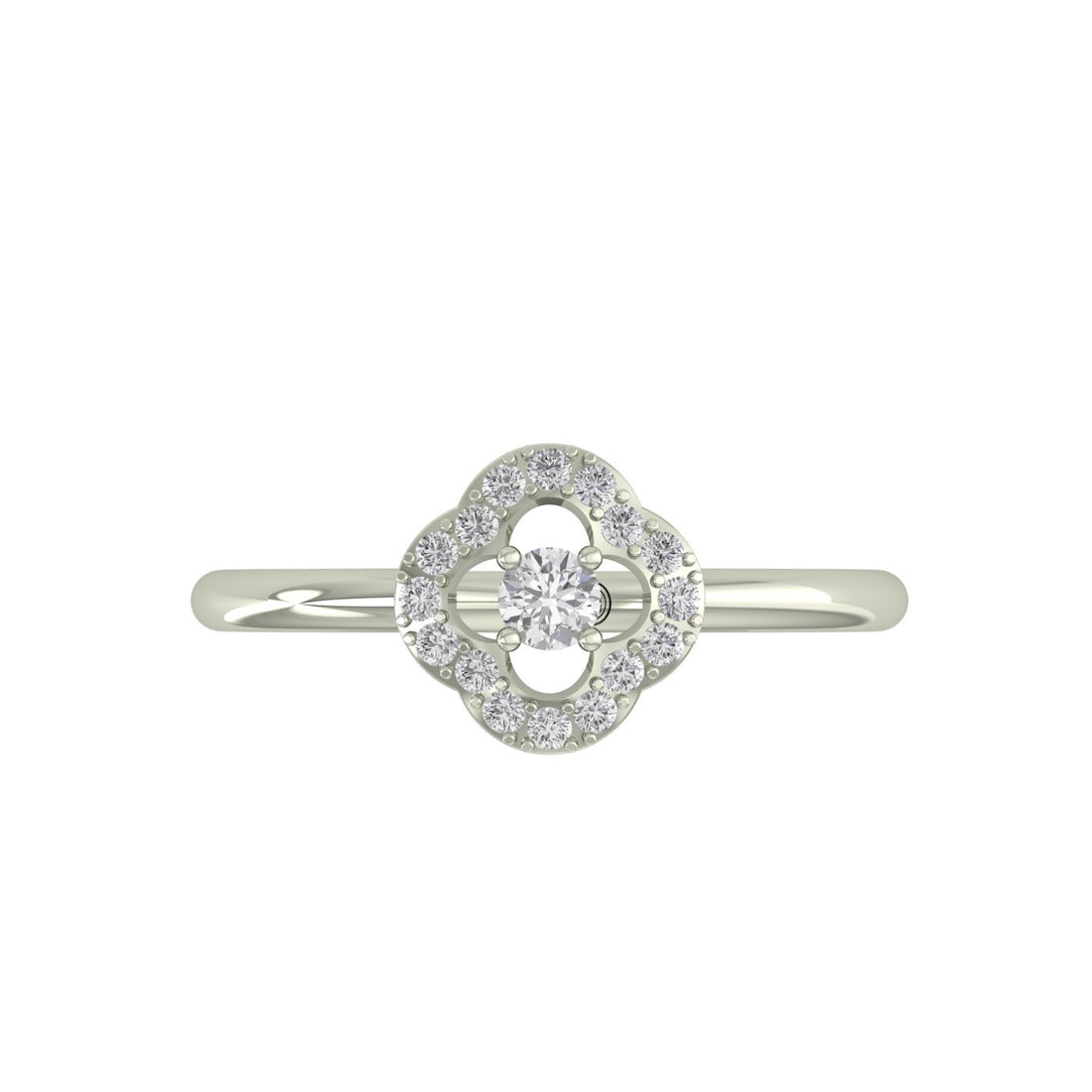 Petal Grace Silver Zircon Ring