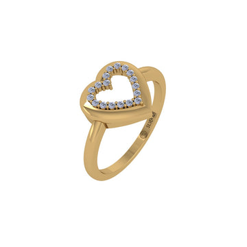 Amore Heart Silver Ring