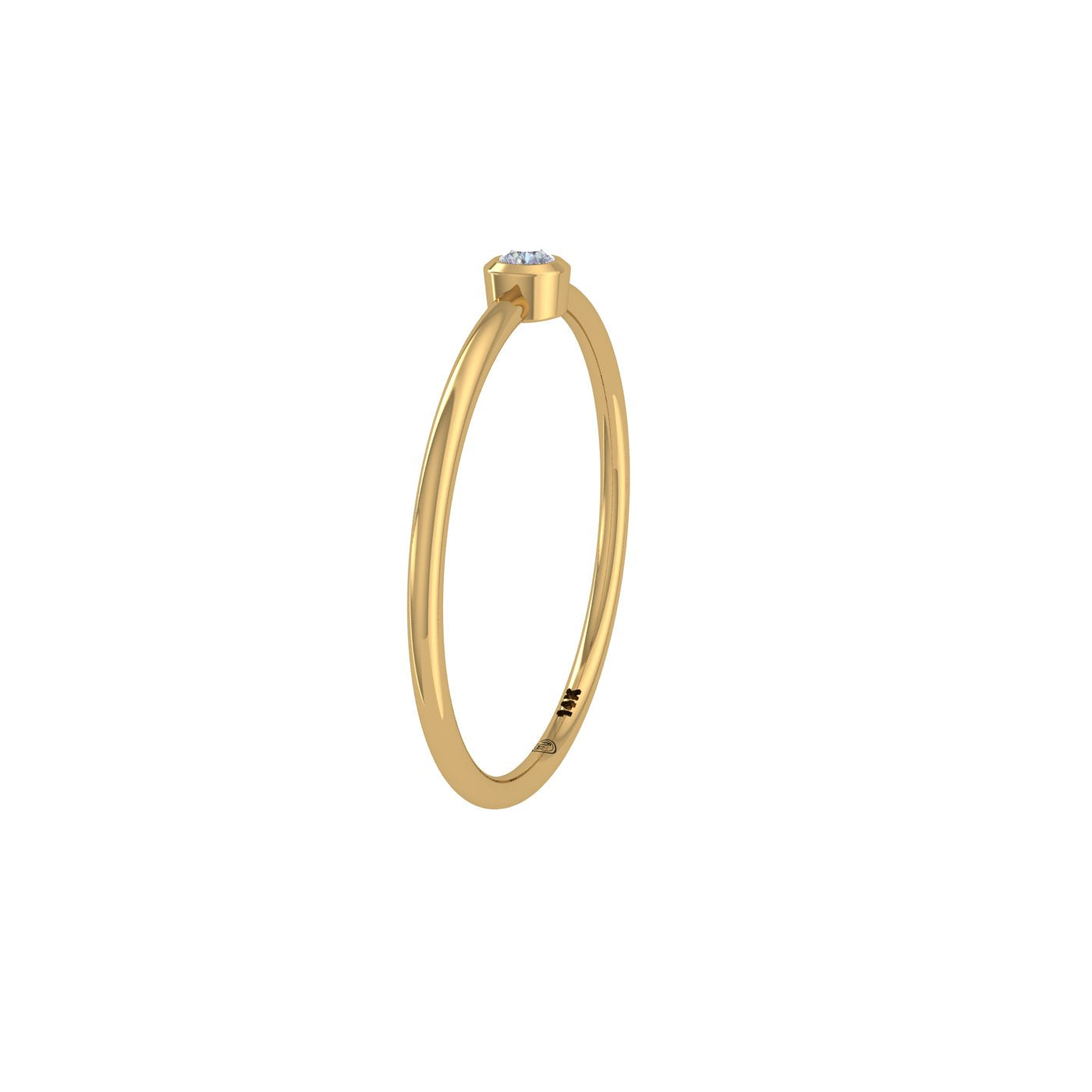 Diamond Solitaire Gold Ring