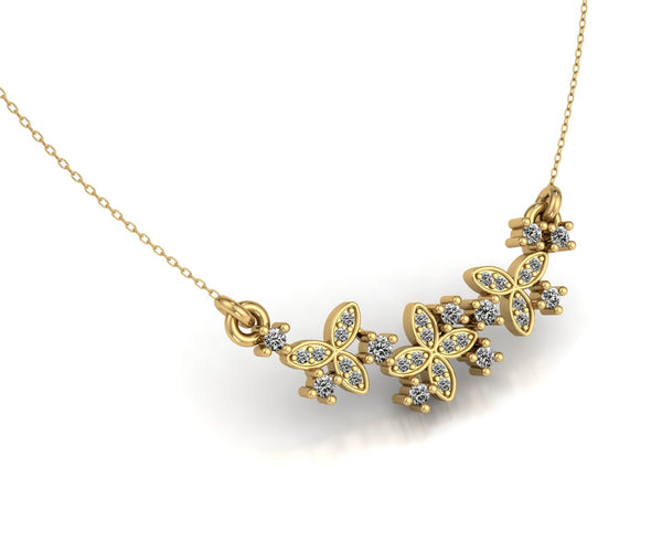 Pristine Diamond Silver Necklace