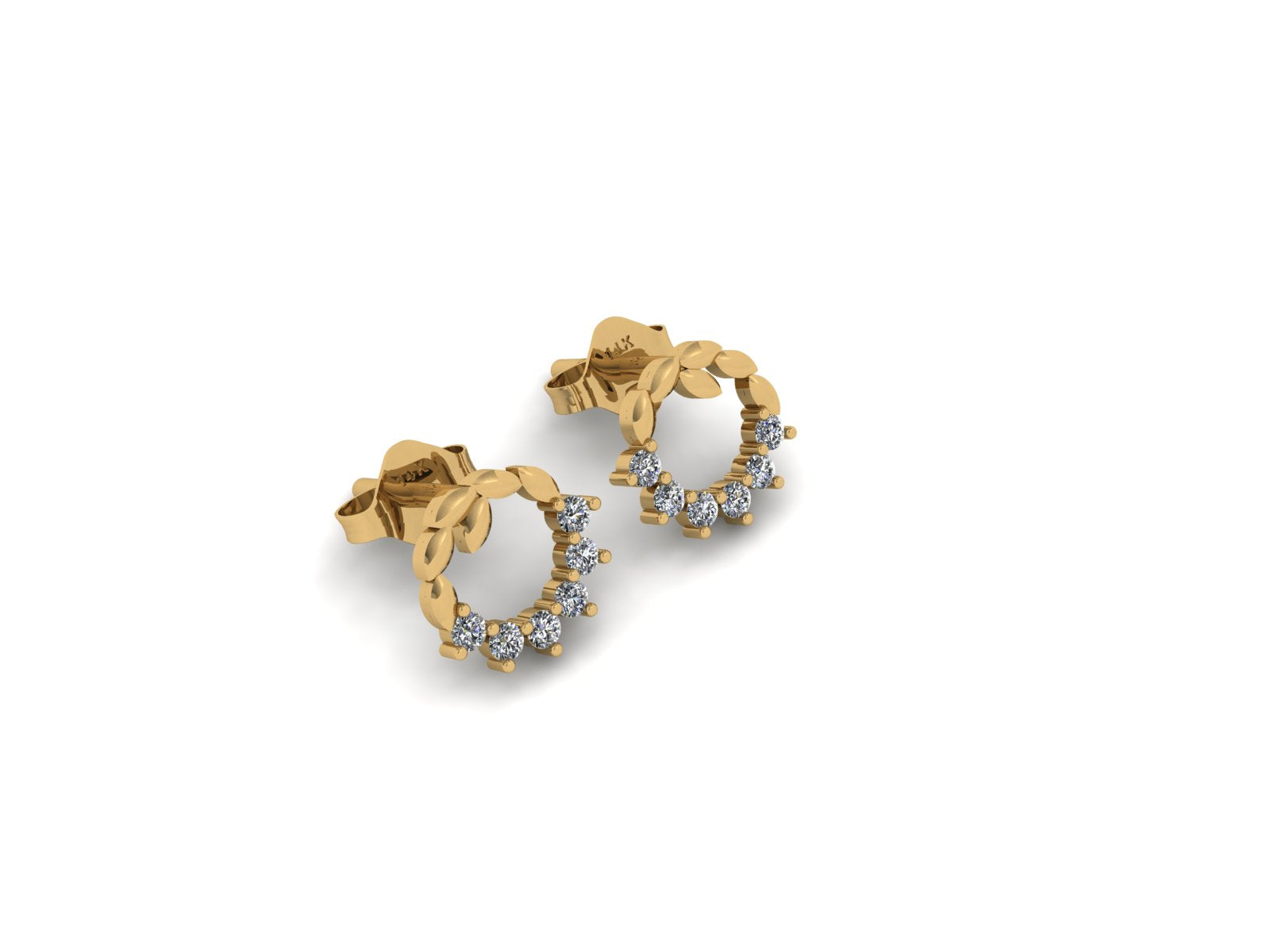 Eternal Diamond 14 KT Gold Earrings