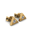 14 KT Gold Triangle Majesty Diamond Studs