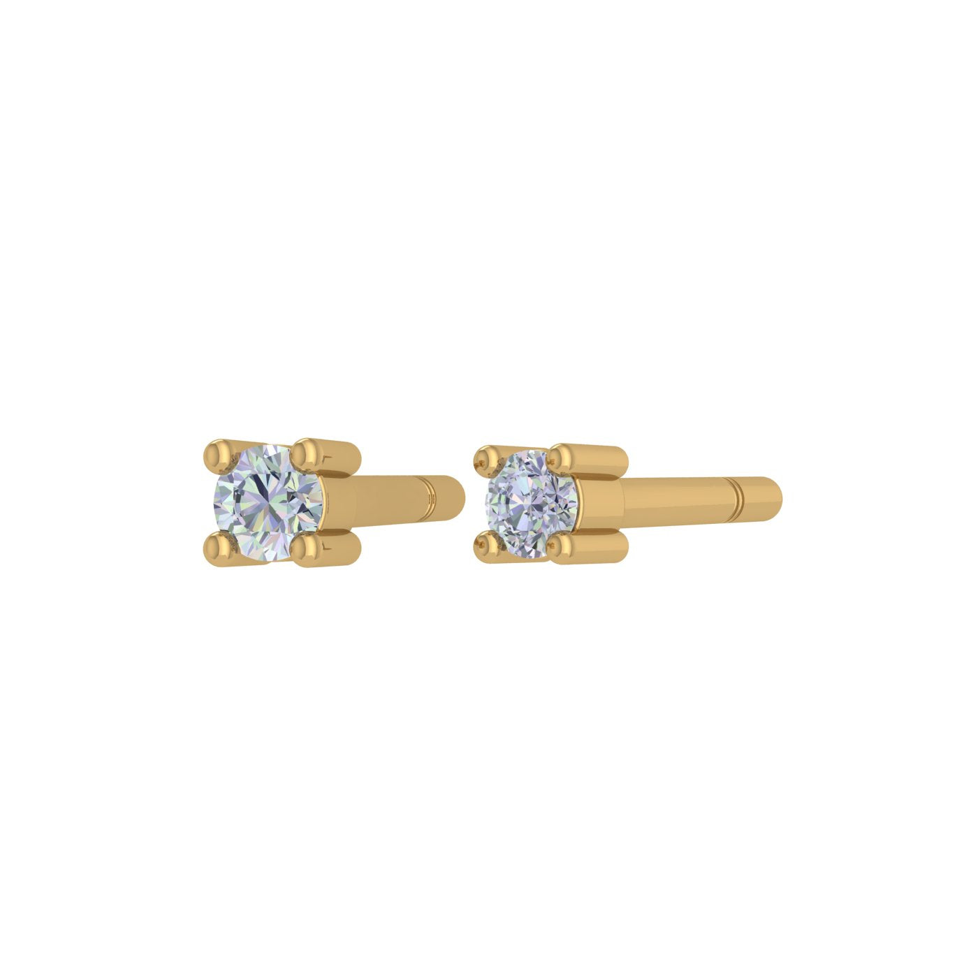 Mini Starfire Solitaire Gold Earring