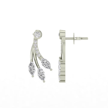 Stellar Cascade Earrings Silver Zircon Earring