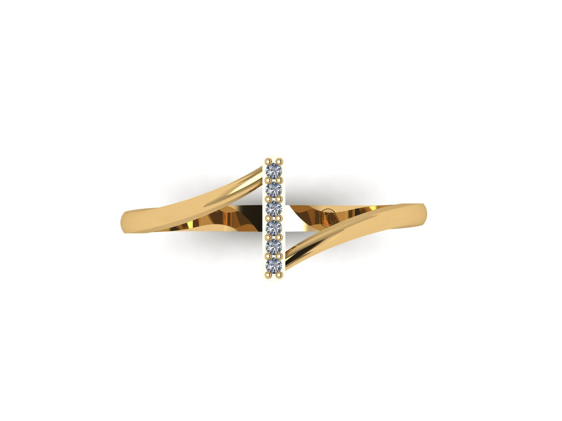 Harmony Band Minimal Diamond 14 KT Gold Ring