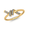 14 KT Gold Unity Knot Diamond Ring