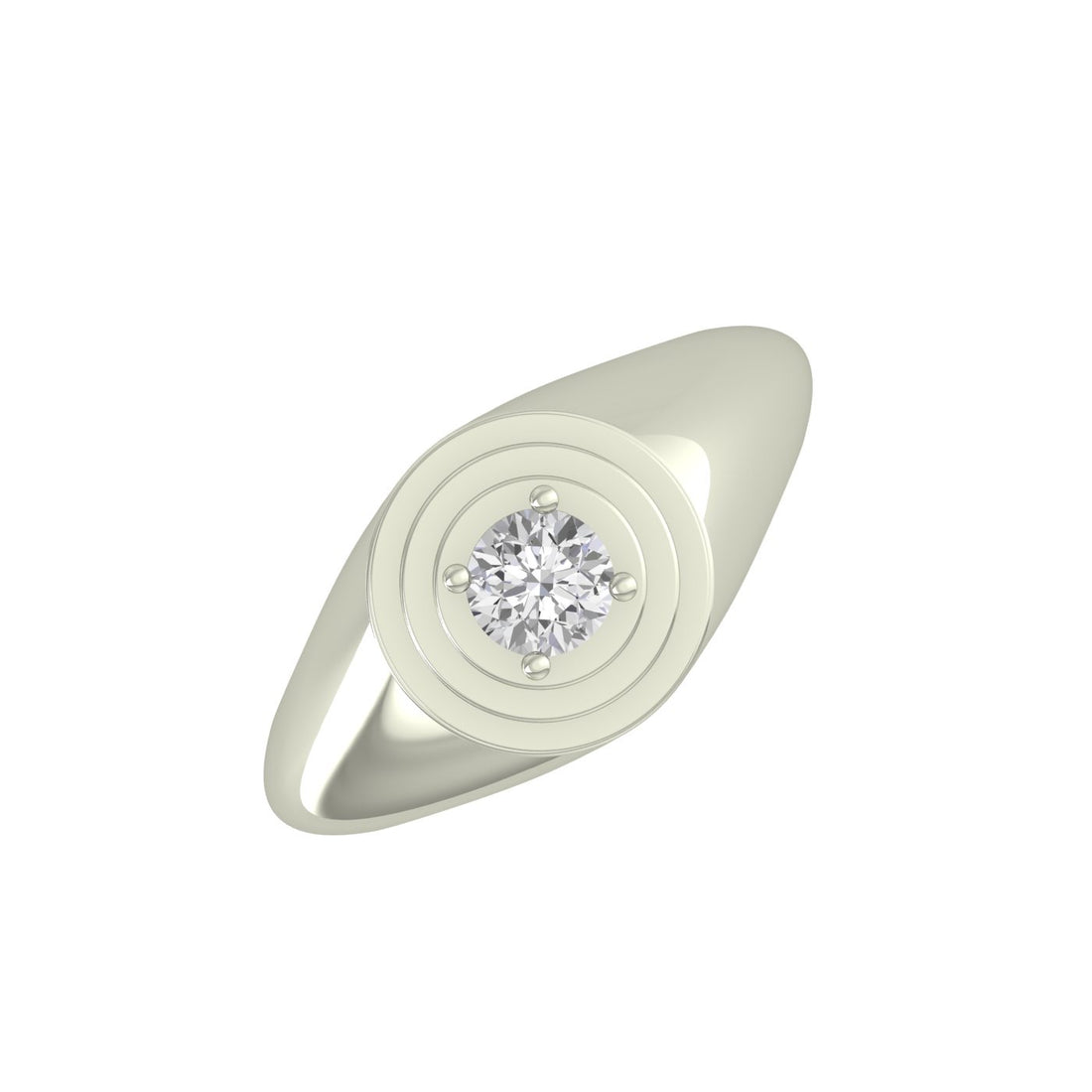 Eclipse Orbit Silver Zircon Ring