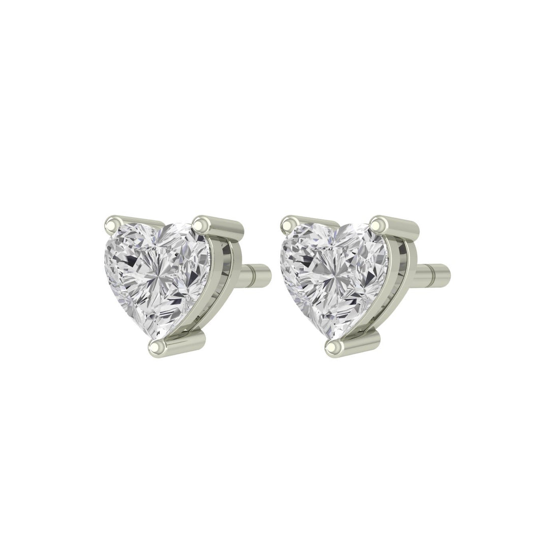 Sweetheart Solitaire Silver Zircon Earring