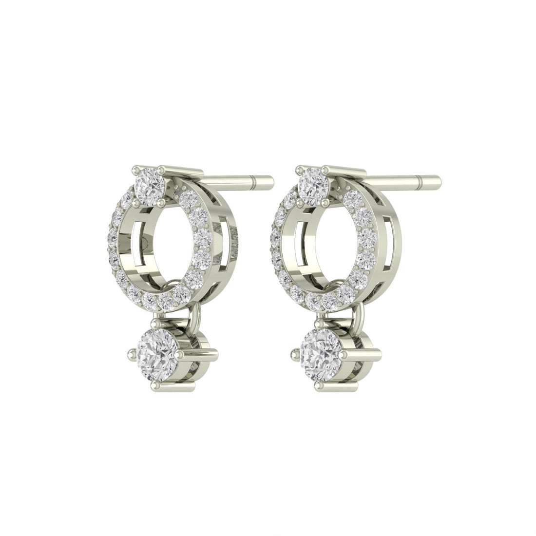 Twinkle Drop Silver Zircon Earring