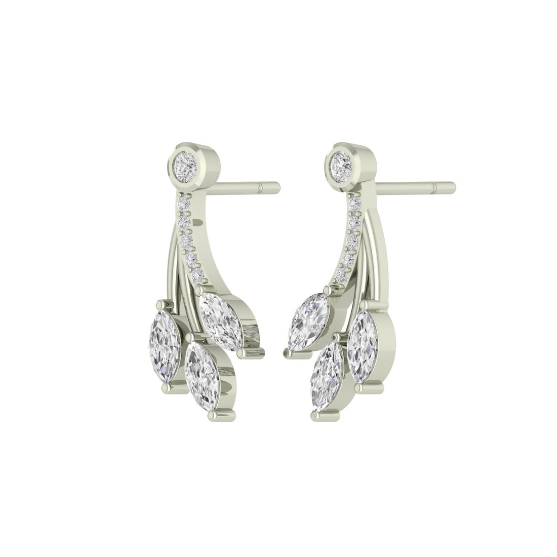 Stellar Cascade Earrings Silver Zircon Earring