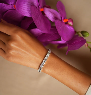 Elara Fusion Silver Zircon Bracelet