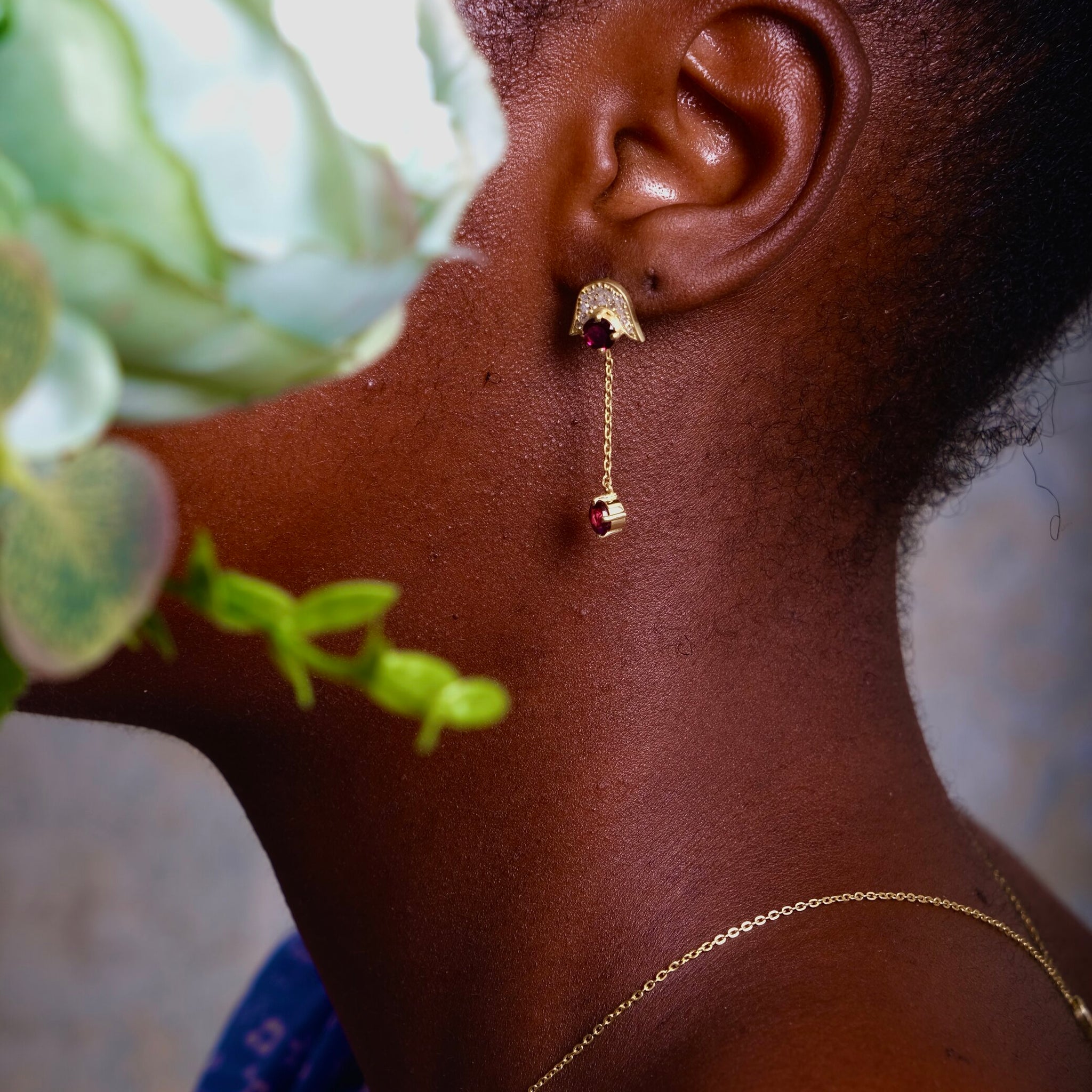 Garnet glow Earrings